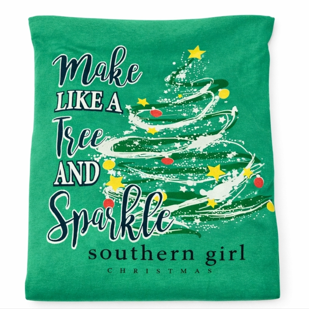 Set Of 2- Southern Girl Christmas T-Shirts Large - Picture 2 of 12